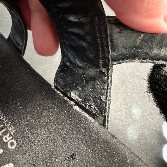 Vionic Womens size 8 Amber Black Comfort Croc Jeweled Strappy Slingback Sandals - Picture 5 of 12